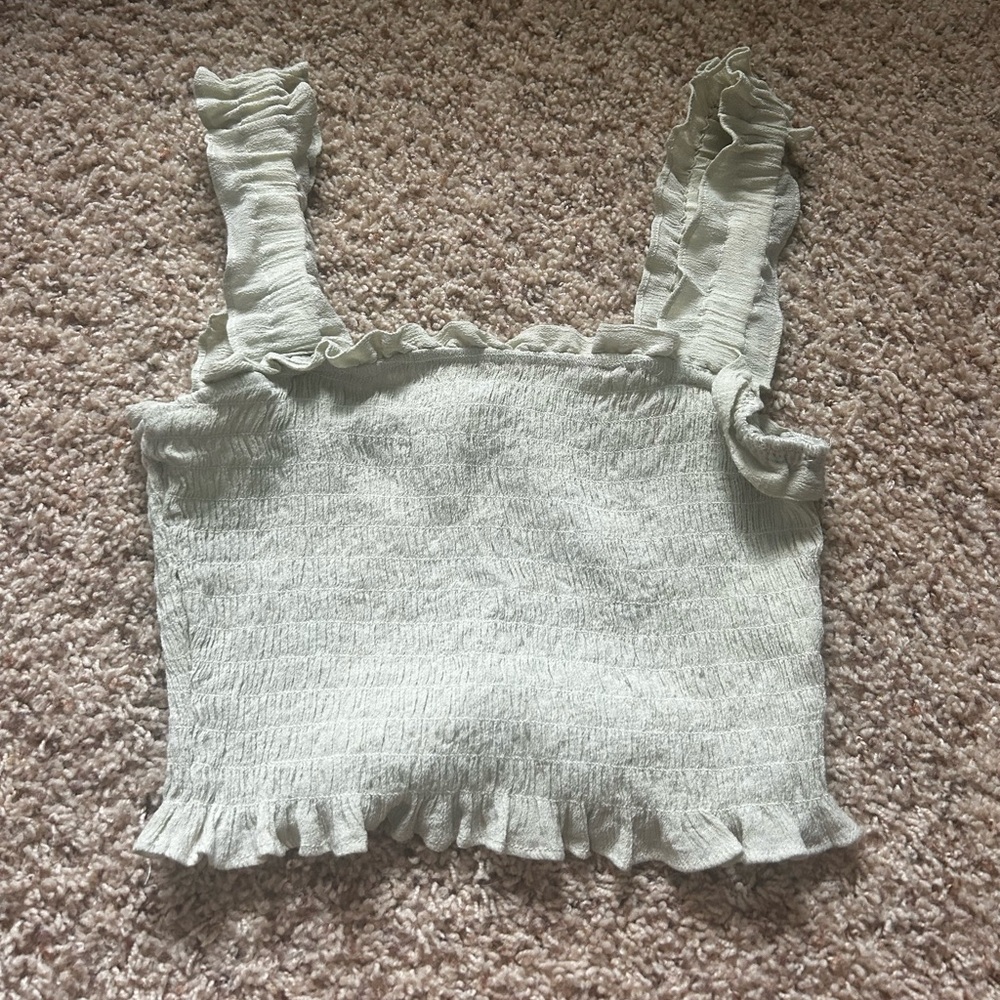 Light green cropped top